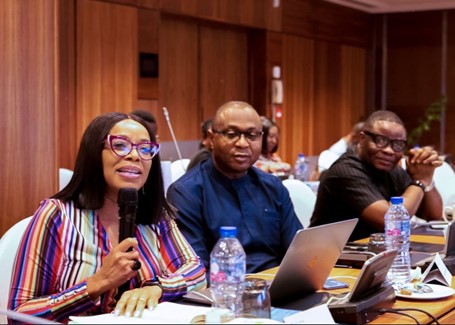 Afriland CEO Uzo Oshogwe addressing Group