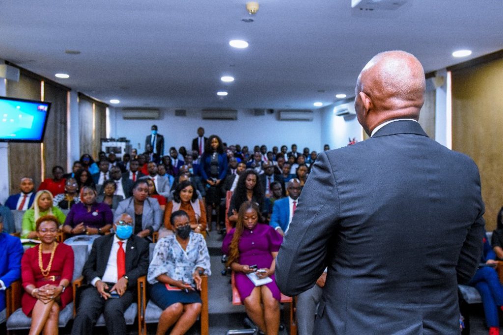 TOE addressing the new inductees